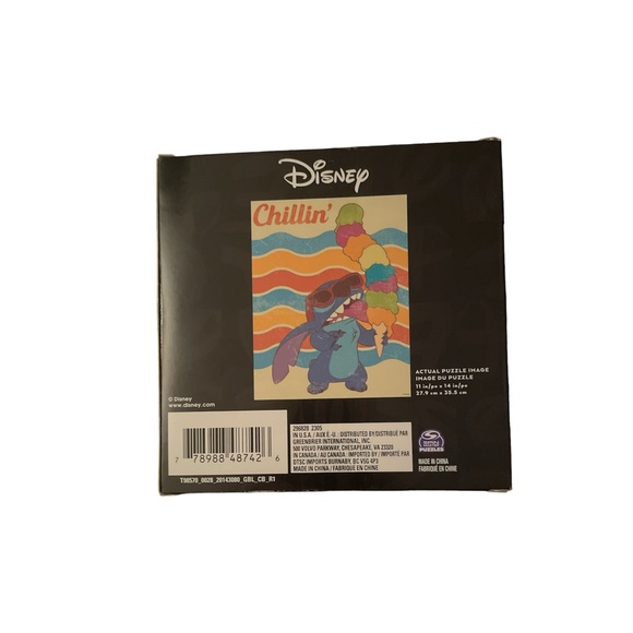 New Disney Stitch eating ice cream 500 Pieces Spin master puzzles 11" x 14" - Picture 2 of 5